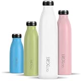 720°DGREE Gourde Acier Inoxydable milkybottle – 750ml, Blanc | Bouteille Isotherme d'eau | Revêtement Durable Parfaite pour Enfants, Sport, l'ecole | Isolée Qualité supérieure