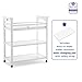 Graco Lauren Changing Table (White) – Nursery Changing on Wheels, Rolling Changing Table Includes Water-Resistant Changing Pad, 2 Shelves for Nursery Storage and Organizing