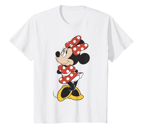 Image of Disney Minnie Mouse Vintage Minnie Pose T-Shirt, Youth, White, Medium