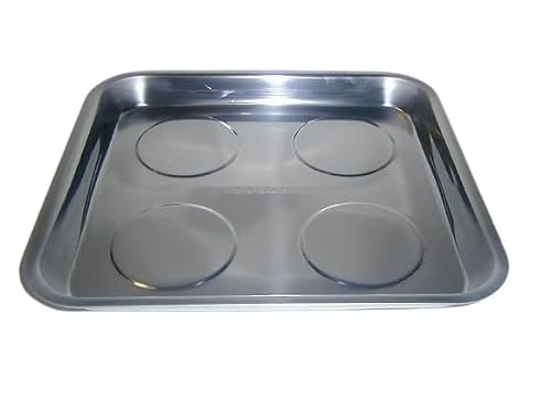 TRTO Large Magnetic Stainless Steel Tray Dish Tool Parts Holder Storage 10.5 x 11.5 Easy To Use and Cleans