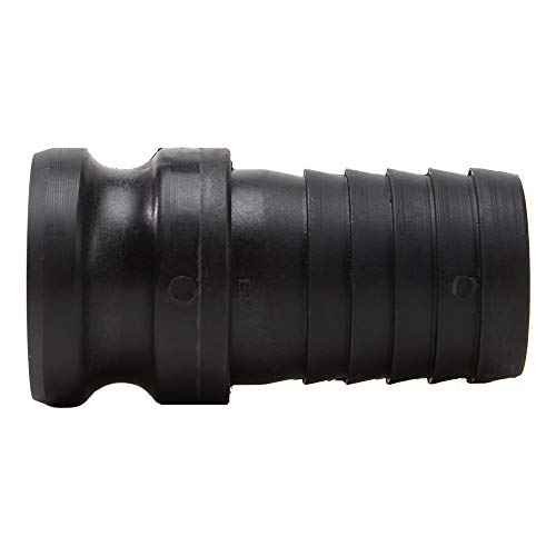 2" X 2" Pvc Camlock Hose Shank Fitting - Plastic Hose Barb Coupler - Poly Type E Male Cam Lock Hose Adapter - Barbed Hose Cam & Groove Coupler #TOP4