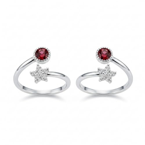 Image of Parnika 925 Top Openable Silver Toe Rings in Pure 92.5 Sterling Silver for Women | Chandi Bichiya Bicchiya | Metti |