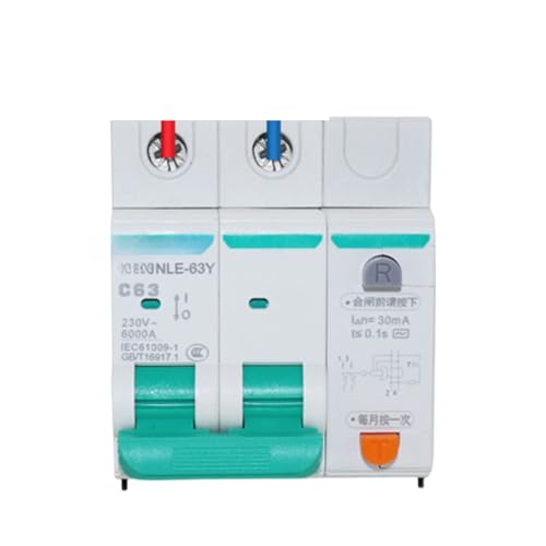 Protection disjoncteur 1N63Y 2P 220V 20A avec double manette pour tableau