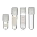 Wheaton W985861 Polypropylene 2mL CryoElite Cryogenic Round Bottom Vial, with Writing Patch and External Threaded Natural Cap (Case of 500)
