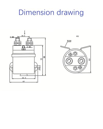 Relais QCC15-200A 72V unité puissance hydraulique et démarrage automobile DC
