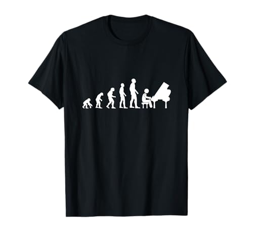 Evolución piano humor pianista hombre drole Camiseta
