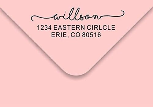 Return sello de direcciones, sello Auto entintado sello de direcciones de 4líneas, regalos de Navidad, personalizado regalo