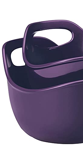 Rachael Ray Ceramics 2-Piece Mixing Bowls Set, Purple #TOP2