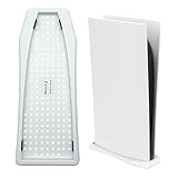 Chenkxin Vertical Stand for PS5 Digital Edition Console Holder Stand Bracket Mount Base with Built-in Cooling Vents and Non-Slip Feet, Not for PS5 Slim/Pro (White)
