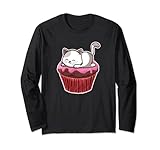 Photo Gallery funny cute kitty cat & cupcake lover maglia a manica Photo Gallery funny cute kitty cat & cupcake lover maglia a manica