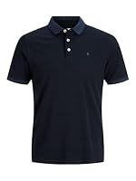 JACK & JONES Men's Polo Shirt, Dark Navy, X-Large