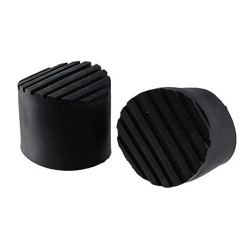 Set di 2 piedini per scala, rotondi, accessori neri, per garage e giardino, 6,4 cm