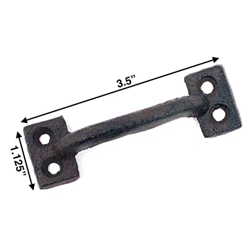 Barnwoodusa | Antique Brown Cast Iron Handle | Rusty Cast Iron Handle For Diy | Antique Brown Handle For Rustic Style | 3 1/2" Long | Set Of 12 #TOP5