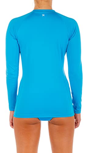 Hurley Womens Long Sleeve Zip Rashguard Rash Guard Shirt, High Tide, Medium Us #TOP12