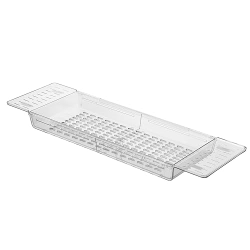 Support de rangement extensible pour salle de bain plateau rectangulaire en PET - 2