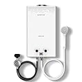 Water Heater Tankless, VANSTON Propane Water Heater Outdoor, 10L 2.64 Portable Water Heaters, Instant Hot Water, Overheating Protection, Easy Installation & Lightweight for RV, Camping