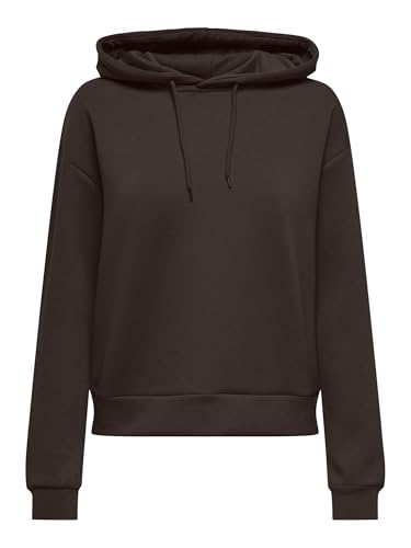 ONLY Onplounge Life Hood LS Swt Noos, Pastel de Chocolate, L para Mujer