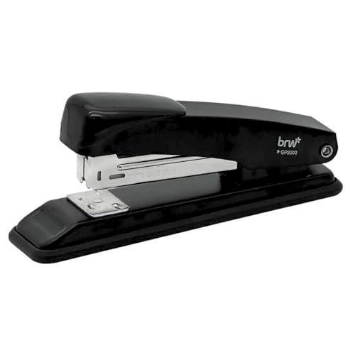 Grampeador de Metal para 20 Folhas 13,5cm Preto, BRW
