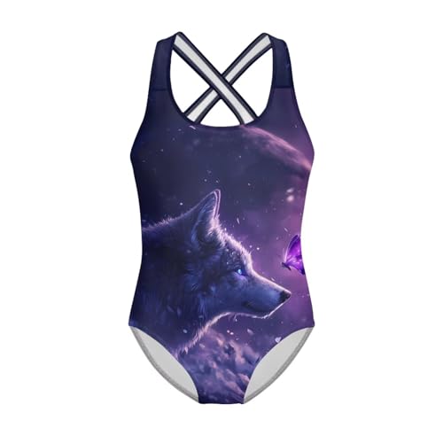 Girls Swimsuit for Kids 5-14 Years One Piece Bathing Suit Quick Dry Stretchy Breathable Beach Swimwear