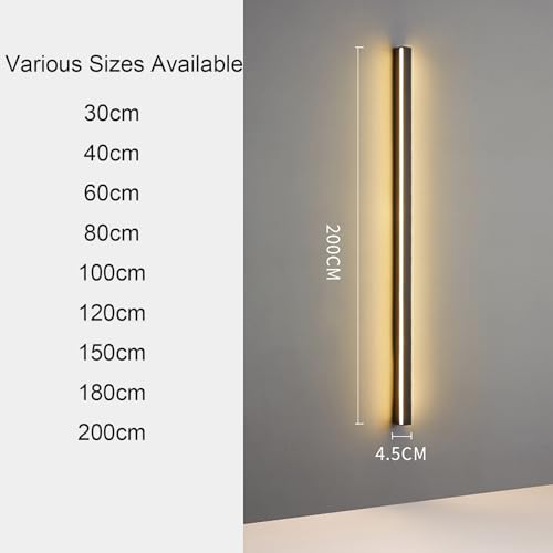 Lámpara de pared escalera larga moderna e interiores con tecnología LED lineal 3