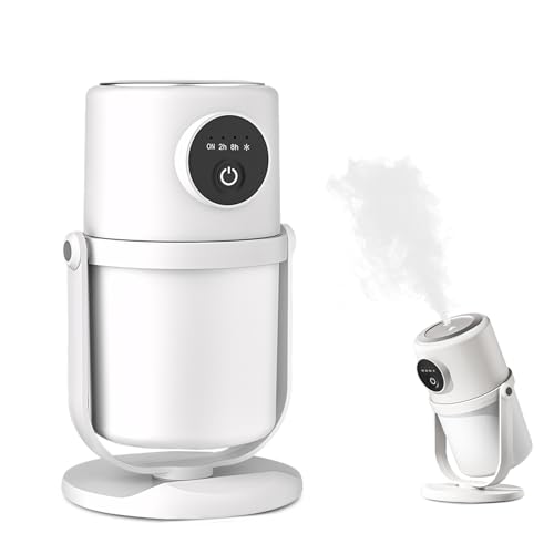 Casbomy 28dB Quiet Humidifiers for Bedroom Baby, Humidifiers for Bedrooms, Mini Humidifier with Auto Shut-Off Night Light, 90° Rotation Ultrasonic Cool Mist Humidifiers for Home and Plants 1pcs