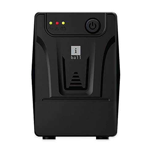 iBall Nirantar UPS-655 650VA / 360W, Line Interactive UPS, an Ideal Power Backup & Protection for Desktop PCs, Personal Computers, Laptops, Routers, CCTV, Networking Devices & Home Electronics, Black