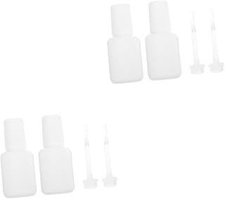 Mikinona Pcs Nail Bottle Clear Container Clear Container with Lid Containers with Lids Clear Sample Bottles Clear Empty Cosmetic Containers DIY Nail Polish Jars Empty Container 22 Plastic