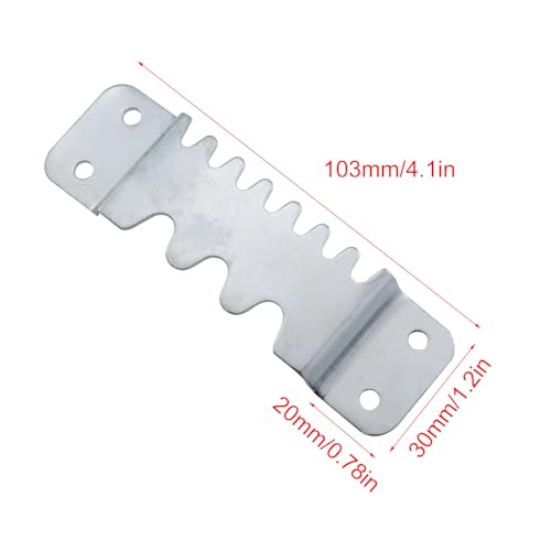 Image of 4PCS Large Serrated Hangers Silver 103x30mm Load Capacity 300lbs Iron Heavy Duty Decorative Hangers With Screws Billboard Cross Stitch Frame Hardware Hooks Picture Frame Concealed Hanging