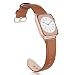 SWEES Compatible for Apple Watch Band 38mm 40mm, Genuine Leather Soft Elegant Strap Compatible iWatch Apple Watch Series 5 Series 4 Series 3 Series 2 Series 1, Sports & Edition Women, Classic Brown