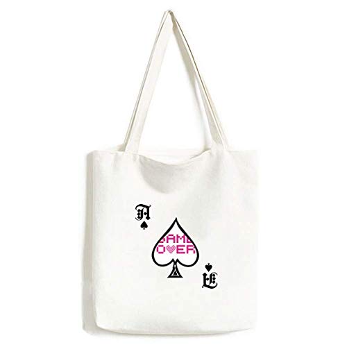 Sac lavable au motif Poker Spade et imprimé pixel vintage