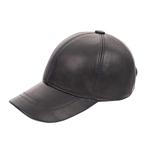 Zessano Casquette de Baseball en Cuir Casquette Réglable Chapeau Sportif Hat Bonnet Flat Cap