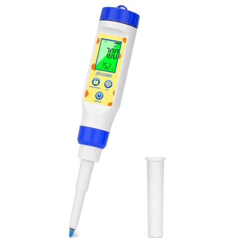 CIZTADA Smart pH Tester for Food Fermentation, Digital Food pH Meter with Spear pH Probe Accurate Test of Canning, Jam, Cheese, Kombucha, Meat, Sourdough, Liquid Semi-Solid pH Test Pen for Home Use