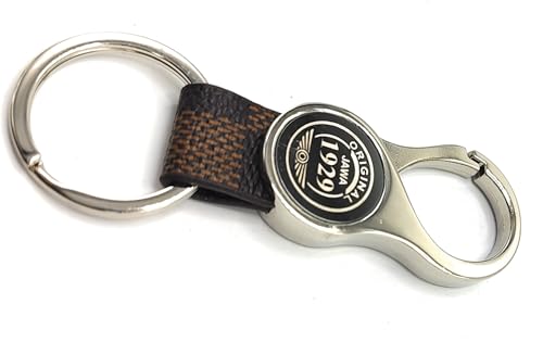 Image of Generic Round Shape Leather Metal Keychain for Jawa Bike Since 1929 Key Chain