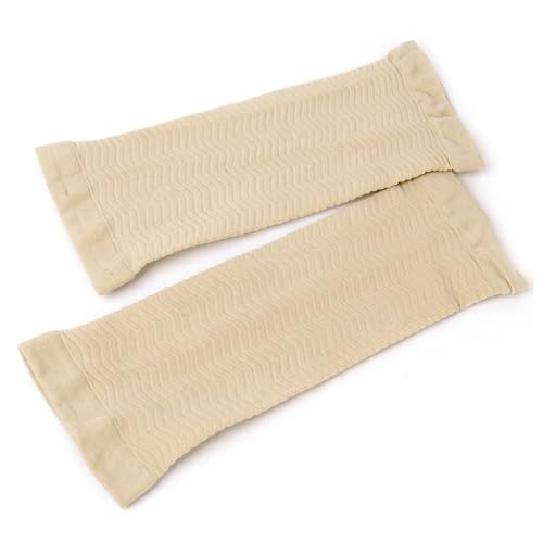 SEWOART Mangas de Compresión para Brazos Mujer, Moldeador de Masaje, Nylon y Spandex, Adelgaza Brazos en Fitness Workout, Beige
