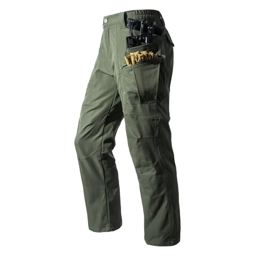 Mens Tactical Pants Ripstop Cargo Work Pants with Multi Pockets Water Resistant Breathable Hiking Construction Pants3