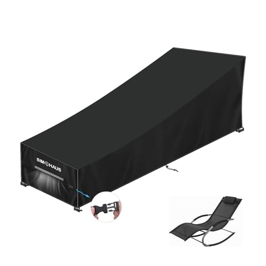 SIMPHAUS Outdoor Sun Lounger Cover Garden Lounger Covers Waterproof Outdoor Patio Sun Bed Covers Windproof Patio Reclining Chair Cover Anti-UV 420D Oxford Fabric 160x70x40/89cm
