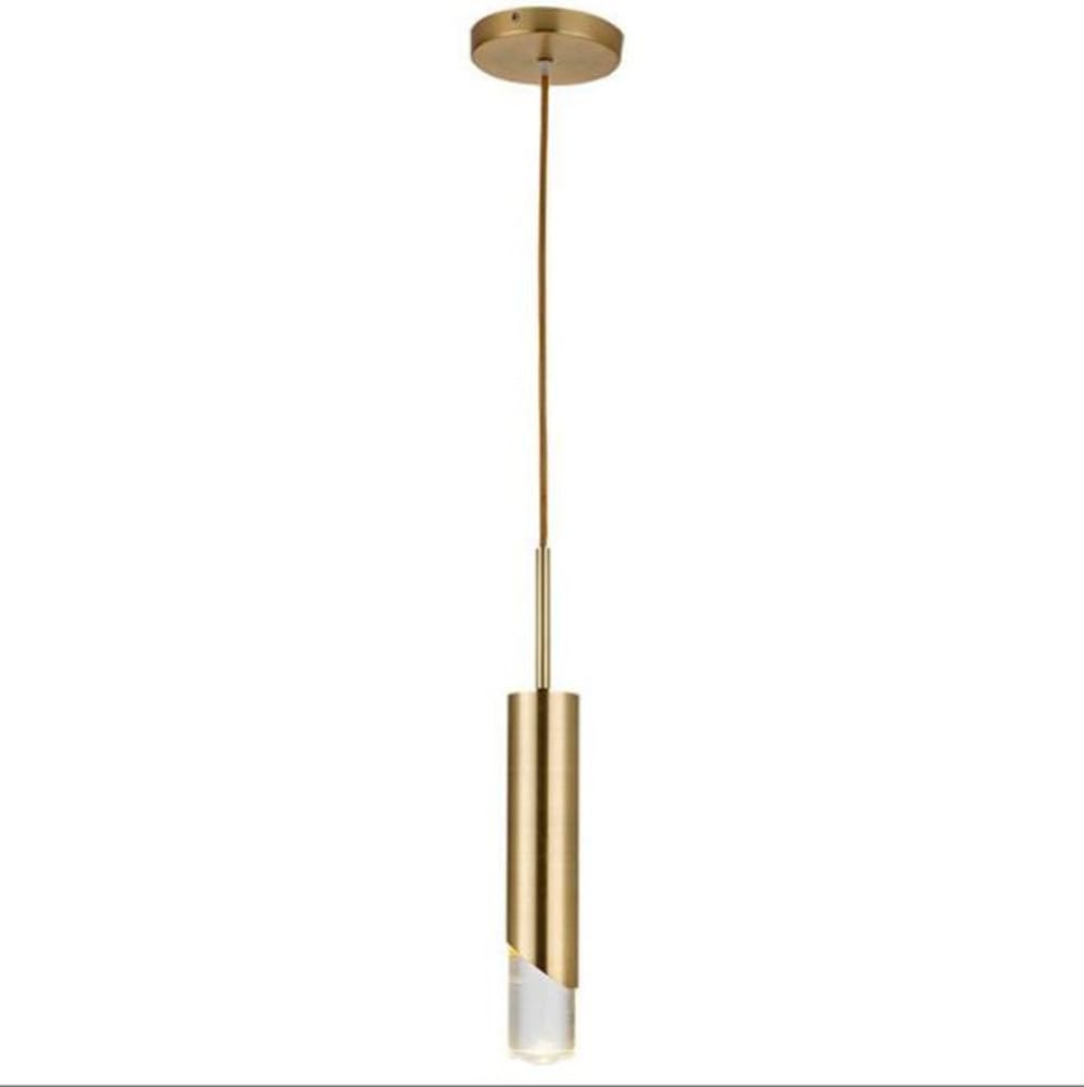Lampada a sospensione LED Camera da letto comodino luce pendente moderno disegno luci sospese minimalismo lampadario 4500K lampadario Per soggiorno sala da pranzo cucina 6 * 30 cm,D'oro