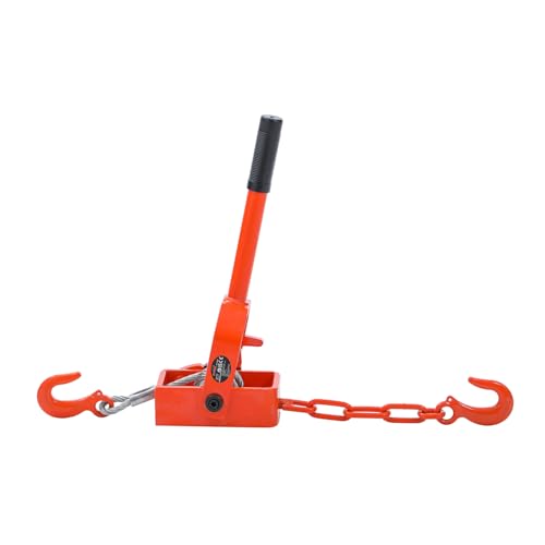 KATSU Tools Schwerlast-Ratschenkabelzug 1T, 1,5m x 8mm Stahlseil, 2 Stahlhaken, für Anhänger, Lkw und Fahrzeugbergung 326018