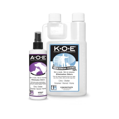 Image of Odorcide K.O.E (Fragrance) & A.O.E Spray Bundle -Pet Odor Eliminator for Strong Odors in Home & Kennel and Between Baths Spray - Fresh Scent