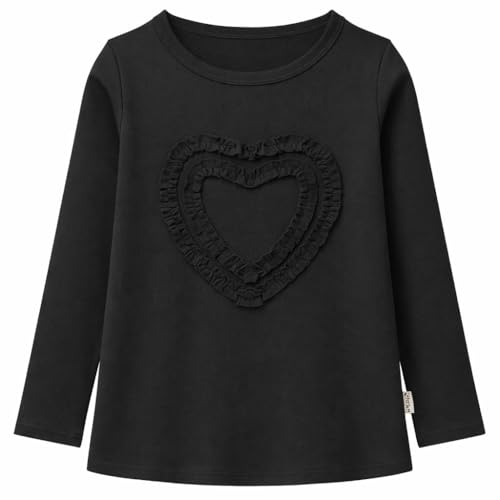 Image of Girls' Heart-Shaped Long Sleeve T-Shirt