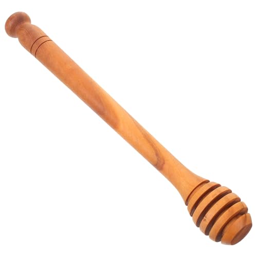 Olive Wood Honey Dipper Stick 8.86 Inch Wooden Honey Stirring Rod for Jar Drizzling and Serving in Kitchen Coffee and Tea