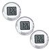 ifundom 3 Stück Motorrad Uhr Mini Digital Uhren Stick On Elektronische Uhr Wasserdicht Nachttisch Uhr für Auto Armaturenbrett Büro Motor Bike Lüftung