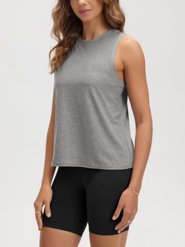 Image of ODODOS Women's Performance Tank Ultra Soft odSTRATUM Tech Sleeveless Tee Shirts High Crew Neck Pullover Top