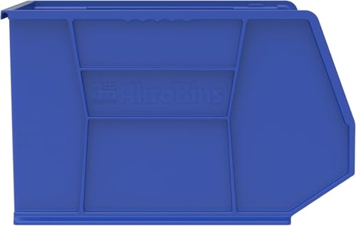 Akro-Mils 30270 AkroBins Plastic Storage Bins, Space-Saving Stackable Bins for Garage, Pantry, Craft Organization, 18" x 16" x 11", Blue, 3-Pack by Akro-Mils - Image 8