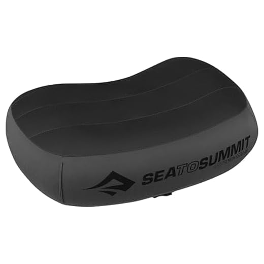Campingkissen - Reisekissen I Aufblasbares Kissen für die Reise, Camping, Trelkking, Strand I Strandkissen, Kopfkissen, Schwimmkissen I Dunkelblau I mit Bezug 5 Sea to Summit Aeros Premium Pillow Regular - Reisekissen, 571, Grey, Regular 35x26x13cm