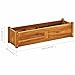 vidaXL 39.4 X 11.8 X 9.8 Durable Acacia Wood Raised Bed in Brown