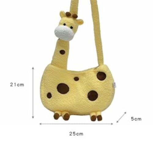 Giraffe Crossbody Bag Pouch Funny Animal Crossbody Bag Shoulder Purse Casual Yellow2