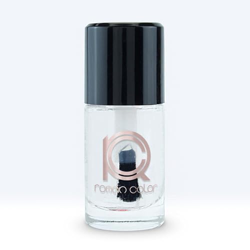 Roman Color Cosmetics Protective Top Coat, High Shine, Clear Coat, Long Lasting, 7-Free Formula, 0.32 Fl Oz