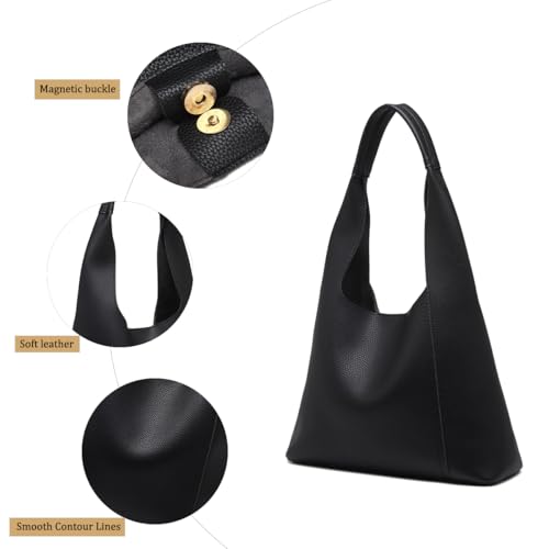 Bolsa Hobo Slouchy Para Mujer en Cuero PU Retro miniatura 6