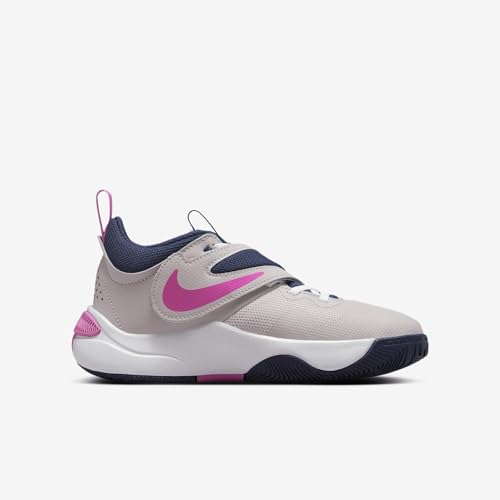 Nike Team Hustle D 11 Big Kids' Basketball Shoes (DV8996-005, Platinum Violet/Playful Pink/Midnight Navy/White) Size 63